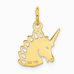 10K / 14K Yellow Gold CZ Filigree Cross Pendant - Product Photo