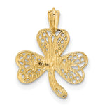 14k Filigree Shamrock Charm - Product Photo