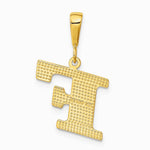 10K / 14K Yellow Gold 10KY Initial F Pendant - Product Photo