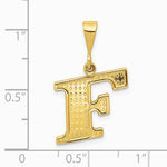 10K / 14K Yellow Gold 10KY Initial F Pendant - Product Photo