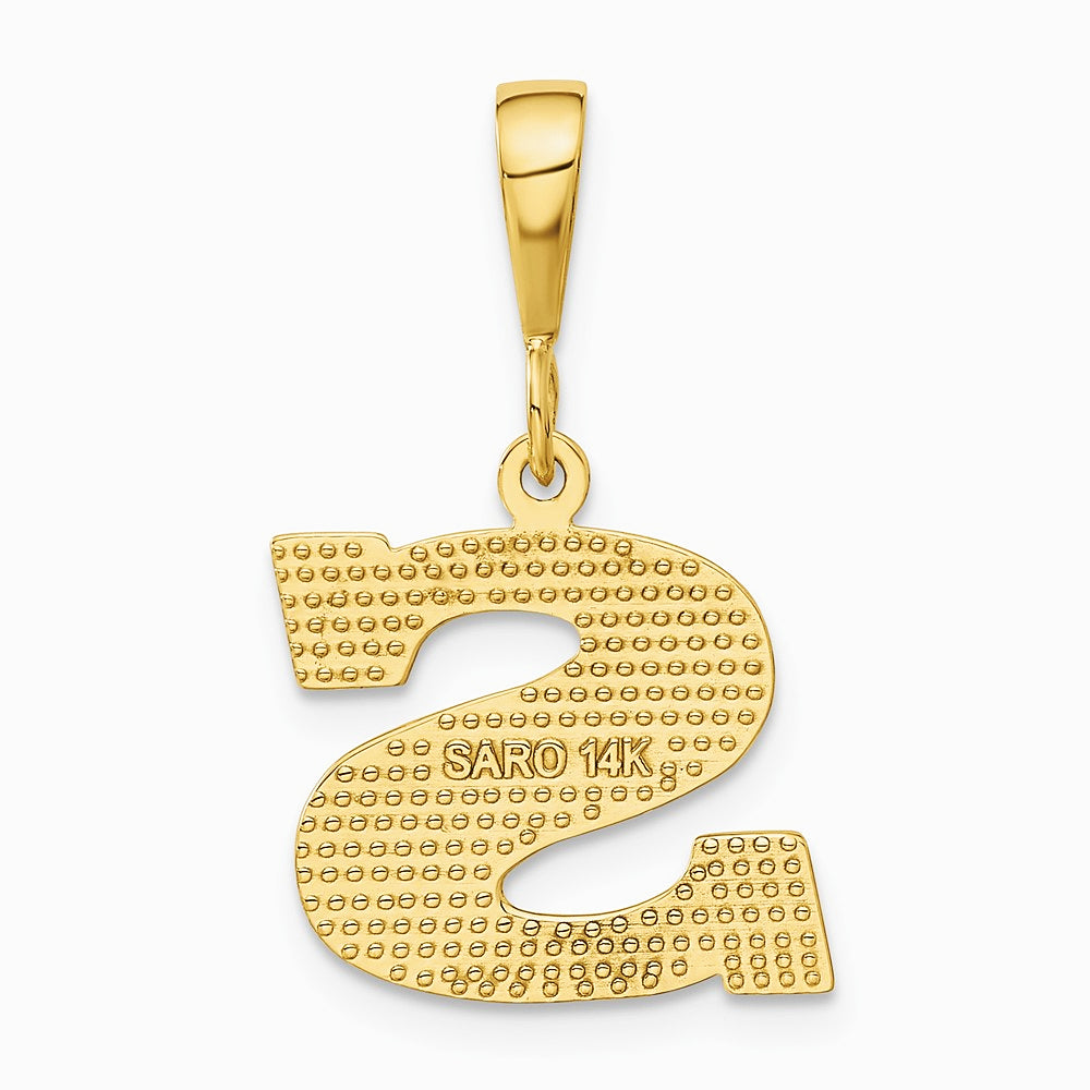 10K / 14K Yellow Gold 10KY Initial S Pendant - Product Photo