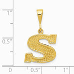 10K / 14K Yellow Gold 10KY Initial S Pendant - Product Photo