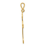 14K Yellow Gold Budded Cross Pendant - Product Photo