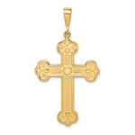 14K Yellow Gold Budded Cross Pendant - Product Photo