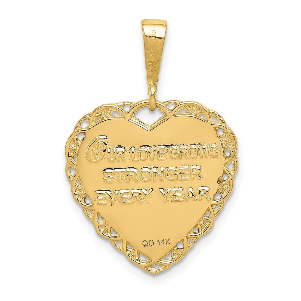 10K / 14K Yellow Gold 50th Anniversary Charm - Product Photo