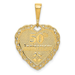 10K / 14K Yellow Gold 50th Anniversary Charm - Product Photo