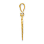 14k Reversible FOR MY DAUGHTER Heart Charm - Product Photo