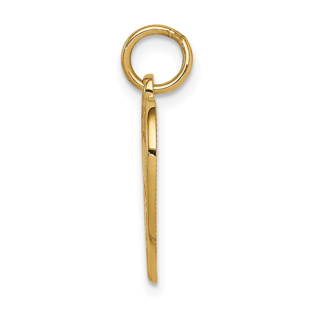 14K Yellow Gold GRANDMA Heart Charm - Product Photo