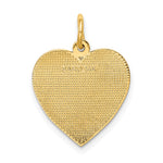 14K Yellow Gold GRANDMA Heart Charm - Product Photo