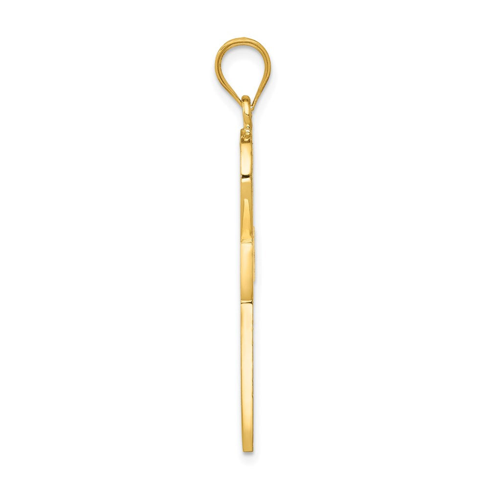 14K Yellow Gold Ankh Cross Charm - Product Photo