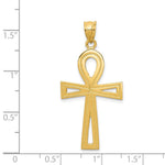 14K Yellow Gold Ankh Cross Charm - Product Photo
