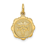 14k RN Registered Nurse Disc Charm - Product Photo