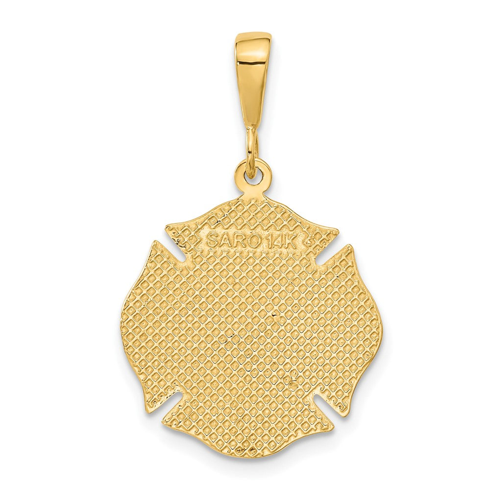 10K / 14K Yellow Gold Fire Rescue Pendant - Product Photo