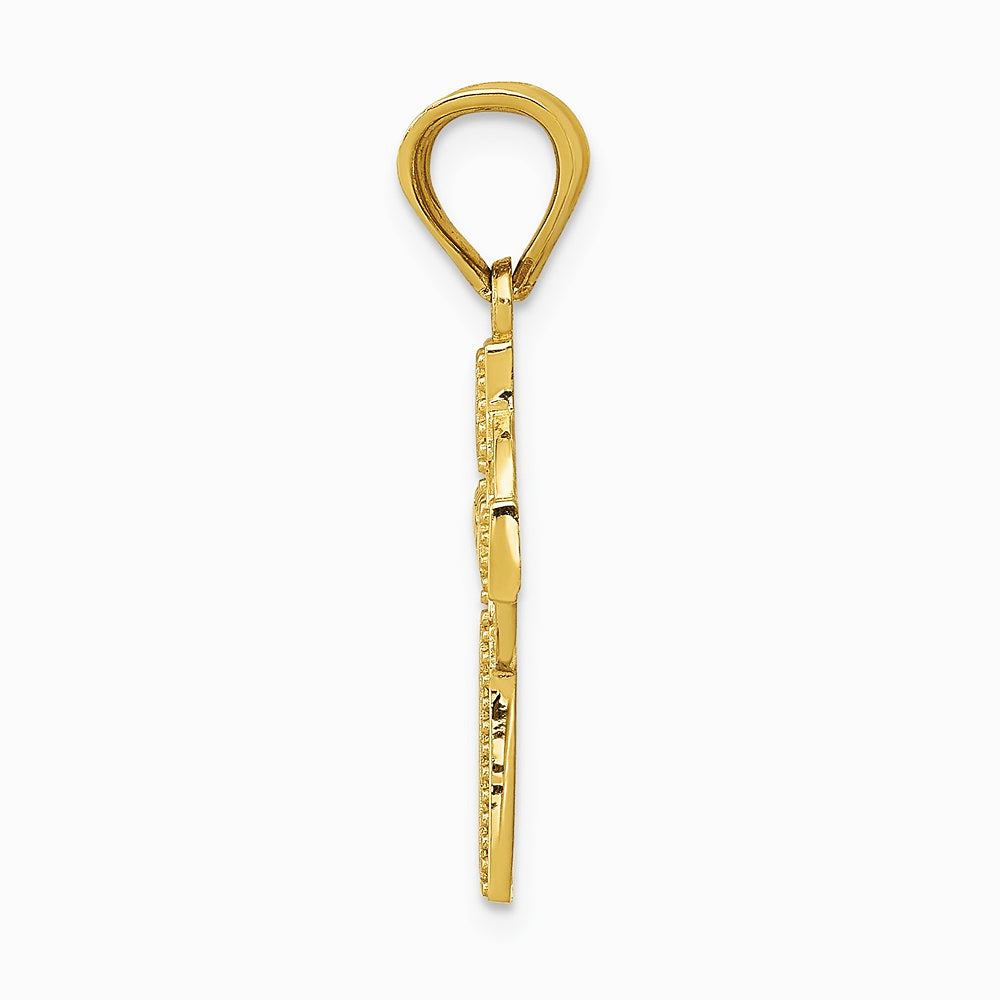 14K Yellow Gold Celtic Cross Pendant - Product Photo