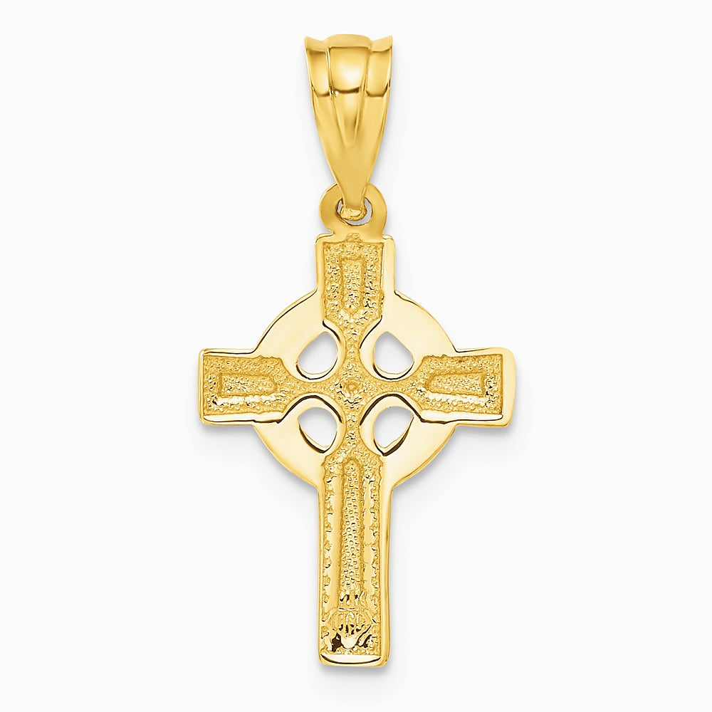 14K Yellow Gold Celtic Cross Pendant - Product Photo