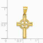 14K Yellow Gold Celtic Cross Pendant - Product Photo