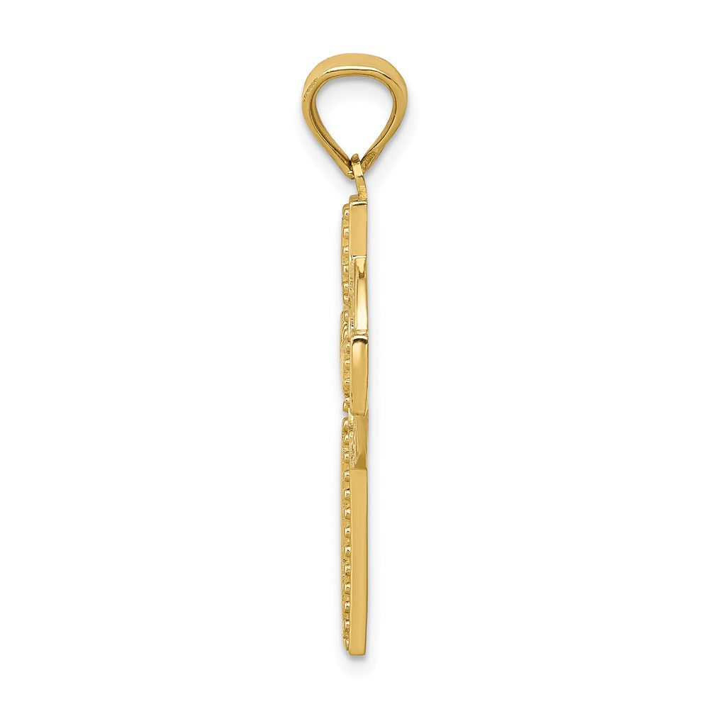 14K Yellow Gold Celtic Cross Pendant - Product Photo
