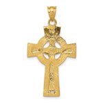 14k Two-tone INRI Celtic Crucifix Pendant - Product Photo