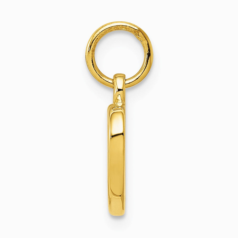 10K / 14K Yellow Gold Polished Cut-out Heart Pendant - Product Photo