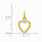 10K / 14K Yellow Gold Polished Cut-out Heart Pendant - Product Photo