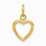 10K / 14K Yellow Gold Polished Cut-out Heart Pendant - Product Photo