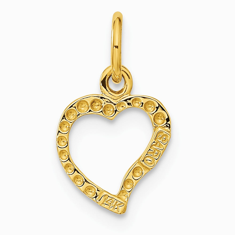 10K / 14K Yellow Gold Polished Heart Pendant - Product Photo