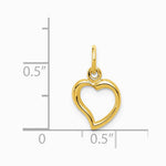 10K / 14K Yellow Gold Polished Heart Pendant - Product Photo
