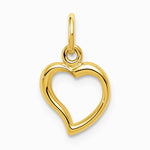 10K / 14K Yellow Gold Polished Heart Pendant - Product Photo