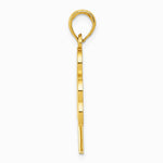 10K / 14K Yellow Gold Green Enameled Shamrock Pendant - Product Photo