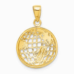 10K / 14K Yellow Gold Polished Globe Pendant - Product Photo