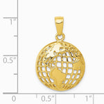 10K / 14K Yellow Gold Polished Globe Pendant - Product Photo