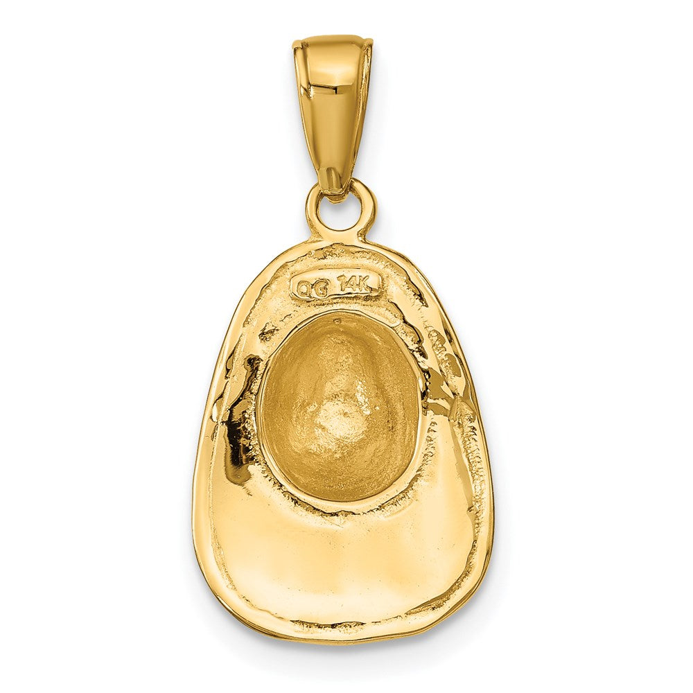 14k 3-D Firefighter Hat Pendant - Product Photo