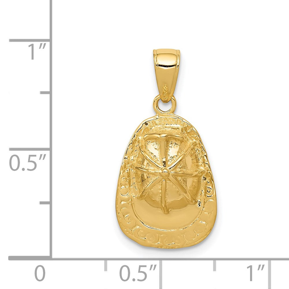 14k 3-D Firefighter Hat Pendant - Product Photo