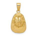 14k 3-D Firefighter Hat Pendant - Product Photo