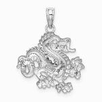 14K White Gold Small Dragon Charm - Product Photo