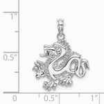 14K White Gold Small Dragon Charm - Product Photo