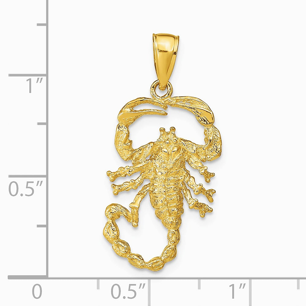 10K / 14K Yellow Gold Scorpion Charm - Product Photo