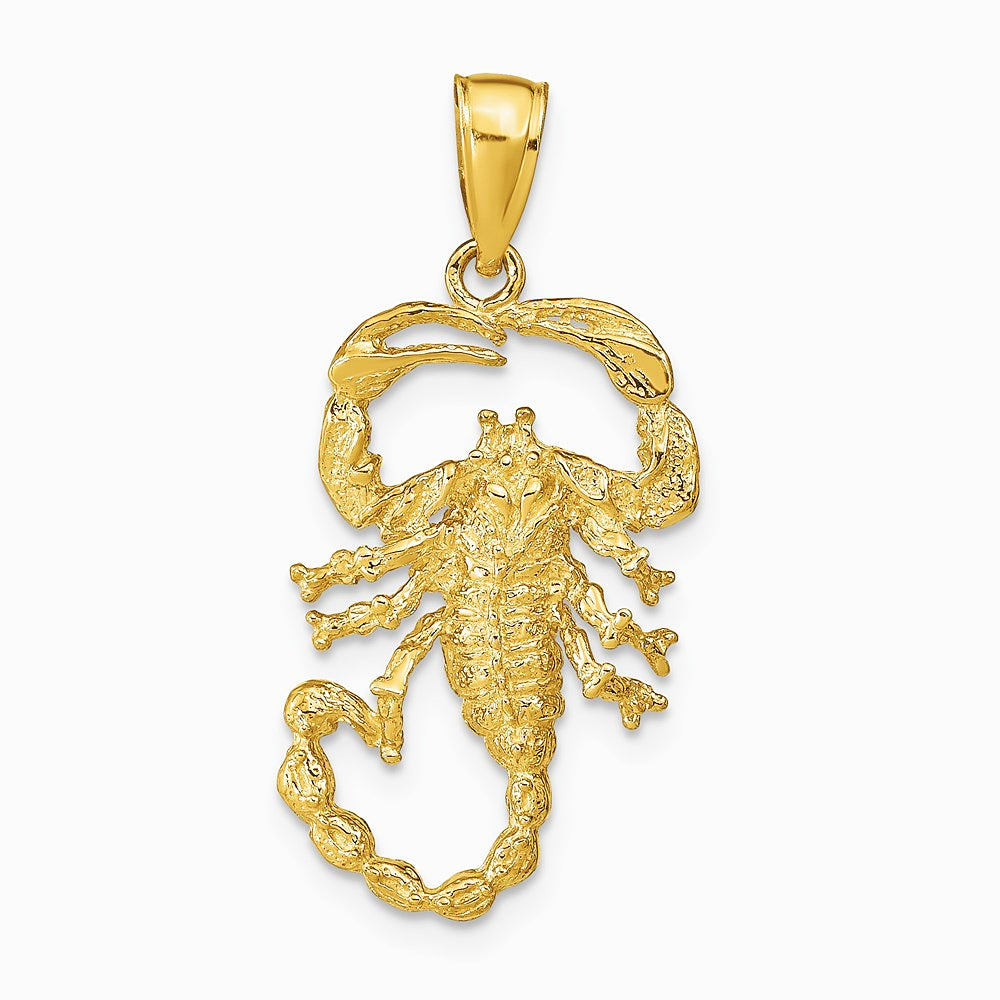 10K / 14K Yellow Gold Scorpion Charm - Product Photo