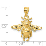 14k Solid Open-Backed Bee Pendant - Product Photo