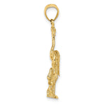 14k Solid Polished 3-Dimensional Double Flamingo Charm - Product Photo