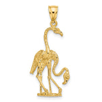 14k Solid Polished 3-Dimensional Double Flamingo Charm - Product Photo