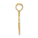 14k Solid Polished Golf Theme Pendant - Product Photo