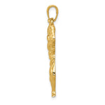 14k Solid Polished Weightlifter Pendant - Product Photo