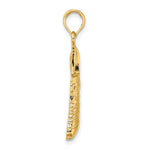 14k Polished Open-Backed Soccer Cleat Shoe Charm - Product Photo