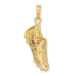 14k Polished Open-Backed Soccer Cleat Shoe Charm - Product Photo