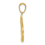 10K / 14K Yellow Gold Polished Running Shoe Pendant - Product Photo