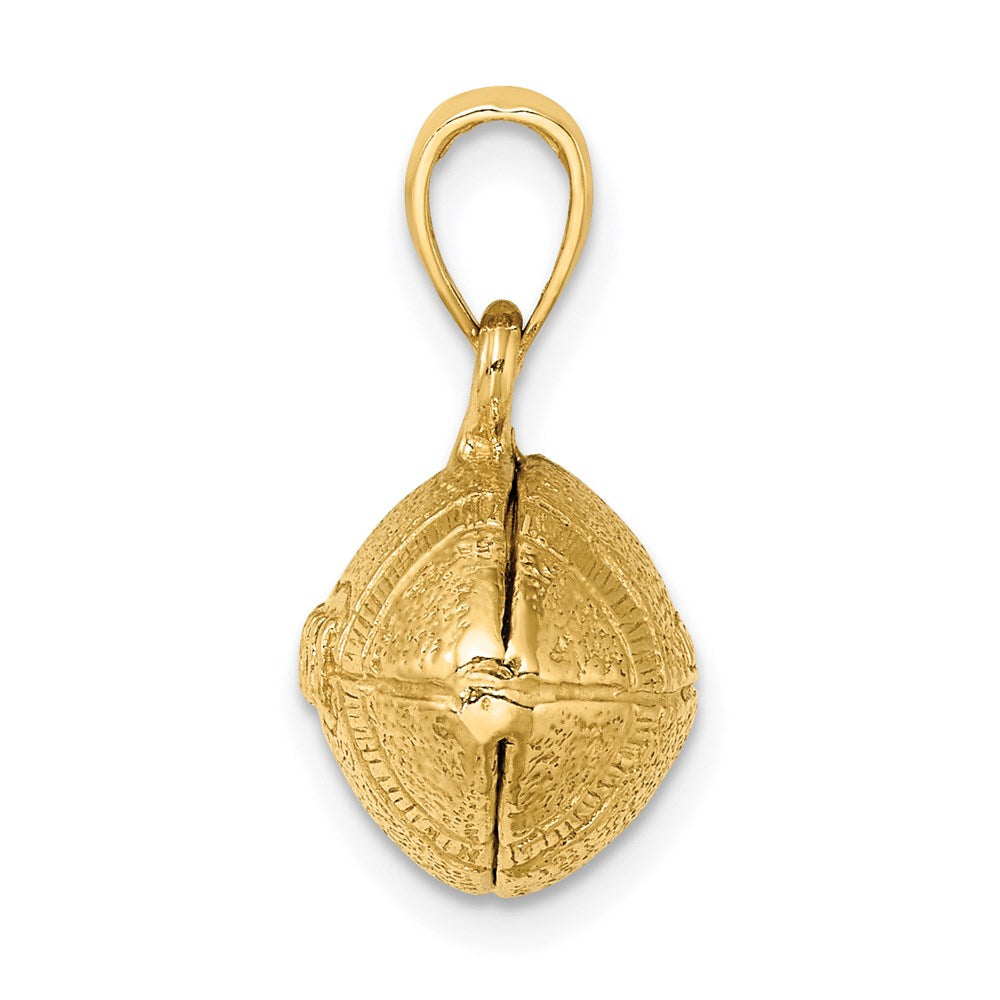 14K Polished 3-D Football Charm - Product Photo