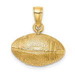 14K Polished 3-D Football Charm - Product Photo