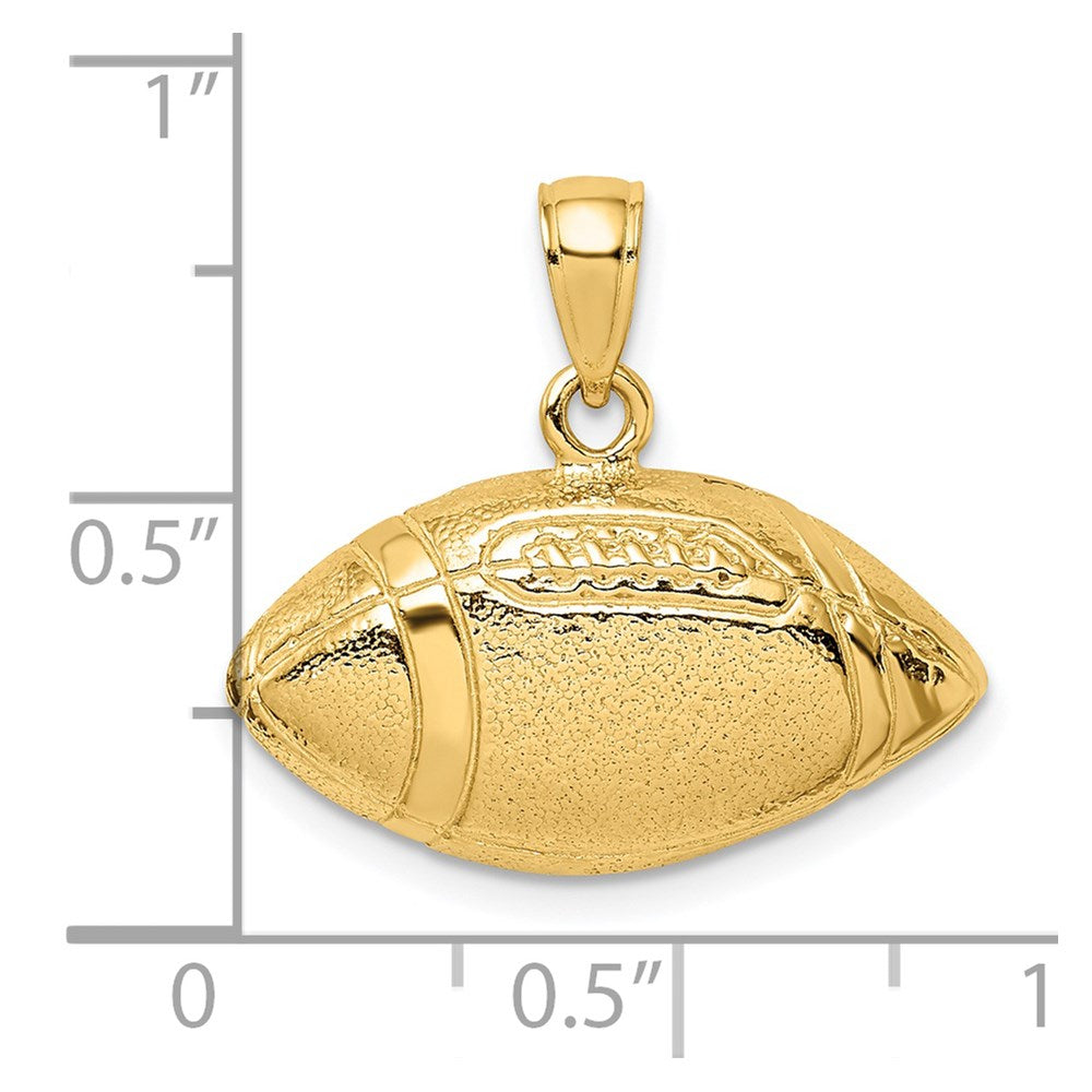 14k Polished Open-Backed Football Charm - Product Photo
