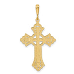 14K Yellow Gold Diamond-cut Celtic Cross Pendant - Product Photo